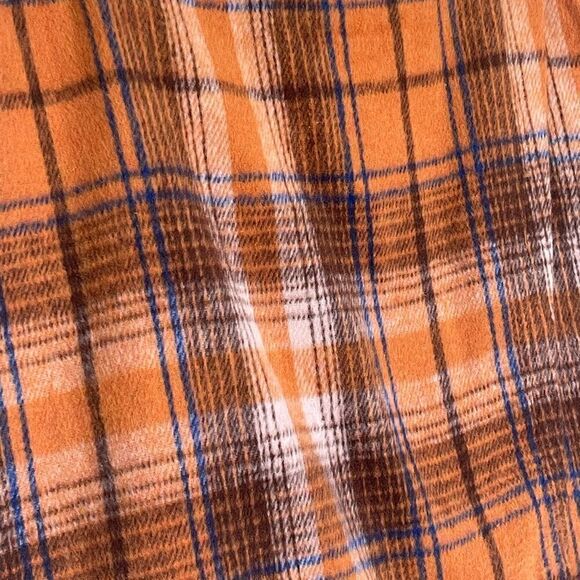 Tinseltown orange plaid faux wrap mini skirt size small - Picture 4 of 7